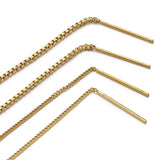 10pcs Stainless Steel Long Chain Ear Line Earrings Earwires Drop D