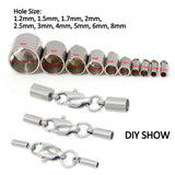 10pcs Stainless Steel End Caps Crimp Beads Covers for DIY Jewelry