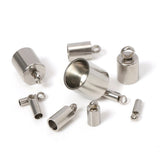 10pcs Stainless Steel End Caps Crimp Beads Covers for DIY Jewelry