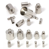 10pcs Stainless Steel End Caps Crimp Beads Covers for DIY Jewelry