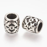 10pcs Stainless Steel European Beads Large Hole Spacer Beads for DIY Bracelet