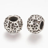 10pcs Stainless Steel European Beads Large Hole Spacer Beads for DIY Bracelet
