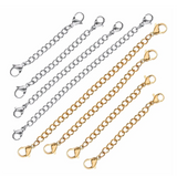 10pcs Stainless Steel Extender Chain Set for DIY Jewelry Making
