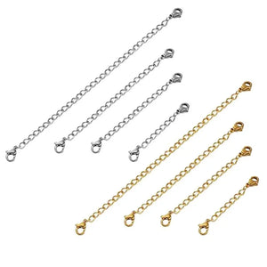 10pcs Stainless Steel Extender Chain Set for DIY Jewelry Making