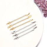 10pcs Stainless Steel Extension Chains for DIY Jewelry Making