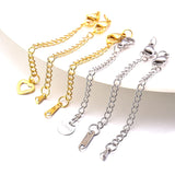 10pcs Stainless Steel Extension Chains for DIY Jewelry Making