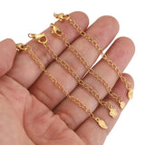 10pcs Stainless Steel Tail Chains with Lobster Clasps for Jewelry Making