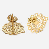 10pcs Flower Ear Studs Earring Base for Jewelry Making DIY