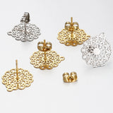 10pcs Flower Ear Studs Earring Base for Jewelry Making DIY