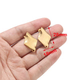 10pcs Geometric Earring Posts with Hole for DIY Earrings