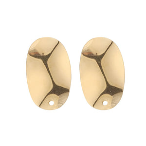10pcs Geometric Earring Posts with Hole for DIY Earrings