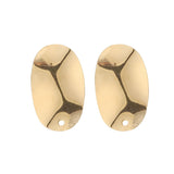 10pcs Geometric Earring Posts with Hole for DIY Earrings
