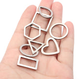 10pcs Stainless Steel Geometric Bezel Mold for Resin Jewelry Making