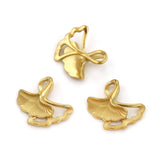 10pcs Ginkgo Leaf Pendants Stainless Steel DIY Jewelry Findings Charms