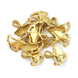 10pcs Ginkgo Leaf Pendants Stainless Steel DIY Jewelry Findings Charms