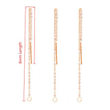 10pcs Stainless Steel Tassel Chain Drop Earrings