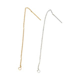 10pcs Stainless Steel Tassel Chain Drop Earrings