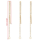 10pcs Stainless Steel Tassel Chain Drop Earrings