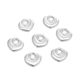 10pcs Heart Pendants Stainless Steel DIY Love Jewelry Making