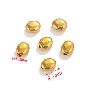 10pcs Stainless Steel Plated Beads Jewelry Makings Spacer Loose Bead DIY