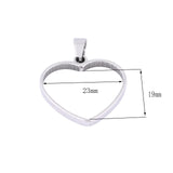 10pcs Stainless Steel Heart Bezel Charms for Resin Necklace Making