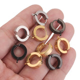 10pcs Stainless Steel Clip on Earring Post Hooks with Loop Round Ear