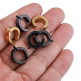10pcs Stainless Steel Clip on Earring Post Hooks with Loop Round Ear