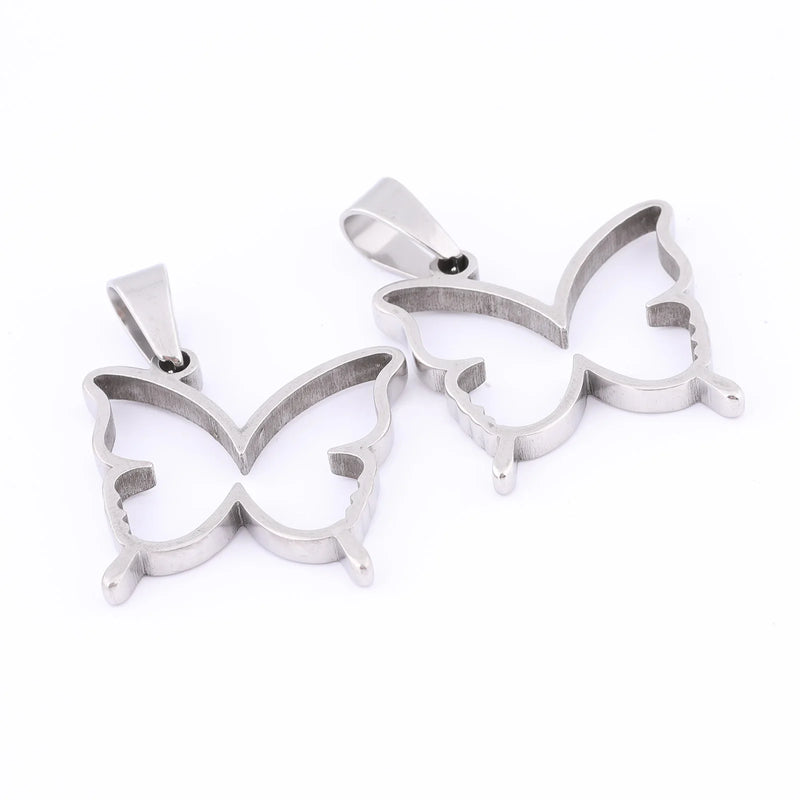 10pcs Open Bezel Butterfly Charms DIY Pendant Frame for Resin Jewelry
