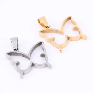 10pcs Open Bezel Butterfly Charms DIY Pendant Frame for Resin Jewelry