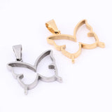 10pcs Open Bezel Butterfly Charms DIY Pendant Frame for Resin Jewelry