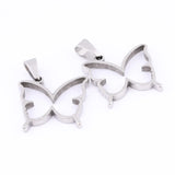 10pcs Open Bezel Butterfly Charms DIY Pendant Frame for Resin Jewelry