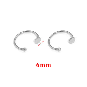 10pcs Stainless Steel Plated Ring Bezel Base Tray Cabochons Pad Fingerring Blank