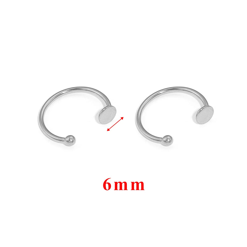 10pcs Stainless Steel Plated Ring Bezel Base Tray Cabochons Pad Fingerring Blank