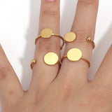 10pcs Stainless Steel Plated Ring Bezel Base Tray Cabochons Pad Fingerring Blank