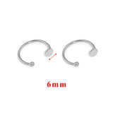 10pcs Stainless Steel Plated Ring Bezel Base Tray Cabochons Pad Fingerring Blank