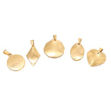 10pcs Steel Plated Mixed Shape Pendants for DIY Jewelry Making