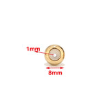 10pcs Stainless Steel Spacer 8mm Rubber Beads for DIY Bracelets