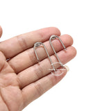 10pcs Stainless Steel U Stud Earring Posts for DIY Earrings Making