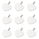 10pcs Heart Blank Stamping Tag Pendants DIY Jewelry Making
