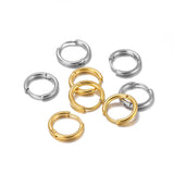 10pcs Stainless Steel Hoop Earrings Round Post DIY Jewelry Making Supplies