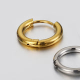 10pcs Stainless Steel Hoop Earrings Punk Hiphop Bijoux Jewelry