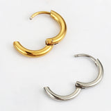 10pcs Stainless Steel Hoop Earrings Punk Hiphop Bijoux Jewelry