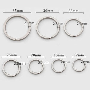 10pcs Stainless Steel Key Rings 15/20/25/28/30/35mm Split Rings DIY Findings