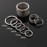 10pcs Stainless Steel Key Rings 15/20/25/28/30/35mm Split Rings DIY Findings