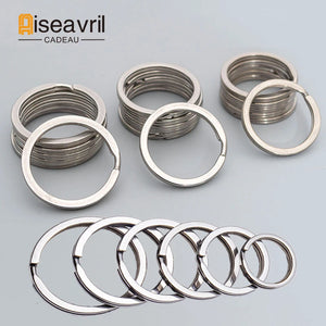 10pcs Stainless Steel Key Rings 15/20/25/28/30/35mm Split Rings DIY Findings