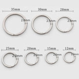 10pcs Stainless Steel Key Rings 15/20/25/28/30/35mm Split Rings DIY Findings