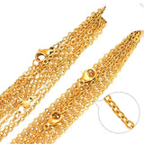 10pcs Stainless Steel Link Plated 18K Chains Necklaces DIY Jewelry