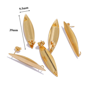 10pcs Long Rectangle Ear Stud Posts for Big Earrings DIY