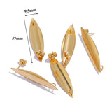 10pcs Long Rectangle Ear Stud Posts for Big Earrings DIY