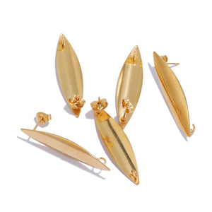 10pcs Long Rectangle Ear Stud Posts for Big Earrings DIY